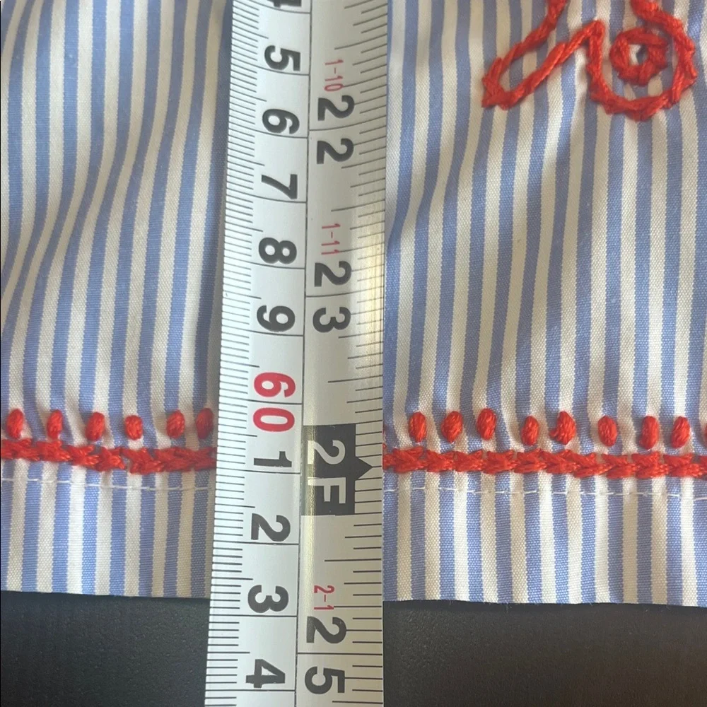 Gretchen Scott Designs Kids Casual Dress - White with Red Anchors